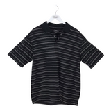 PGA TOUR POLO STRIPE SHORT SLEEVE MEN SHIRT BLACK WHITE LARGE