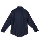 MIZZEN+MAIN DOT LONG SLEEVE MEN SHIRT NAVY BLUE LARGE
