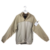 BURBERRY NOVA CHECK HALFZIP PULLOVER LUXE JACKET BEIGE KHAKI LARGE