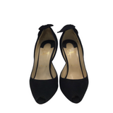 CHRISTIAN LOUBOUTIN SUEDE "BARBARA 100" PUMPS LUXE SHOES BLACK 39.5