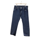 LEVI'S STRAIGHT LEG MEN JEANS NAVY 34X30