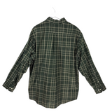 BROOKS BROTHERS PLAID LONG SLEEVE MEN SHIRT GREEN BROWN XL
