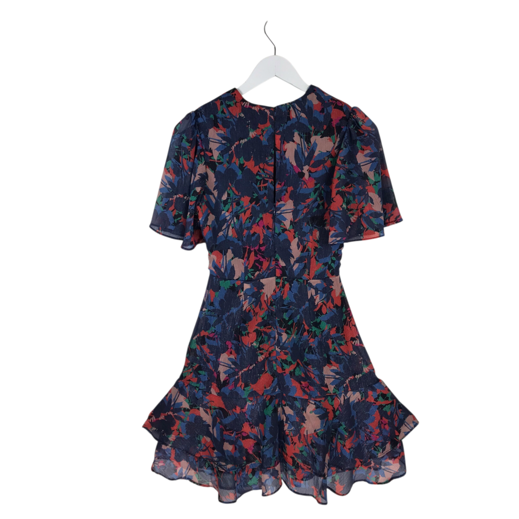 HARLYN FLARE SHORT SLEEVE DRESS BLUE CORAL XS