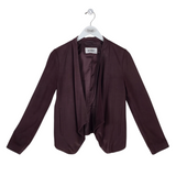 BB DAKOTA CROP LONG SLEEVE BLAZER MAROON SMALL