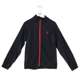 ZIP LONG SLEEVE JACKET BLACK RED LARGE