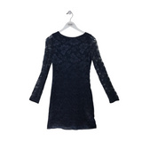 DIANE VON FURSTENBERG LACE LONG SLEEVE DESIGNER DRESS NAVY 4