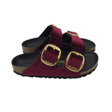 BIRKENSTOCK VELVET DOUBLE BUCKLE SHOES NAVY 6