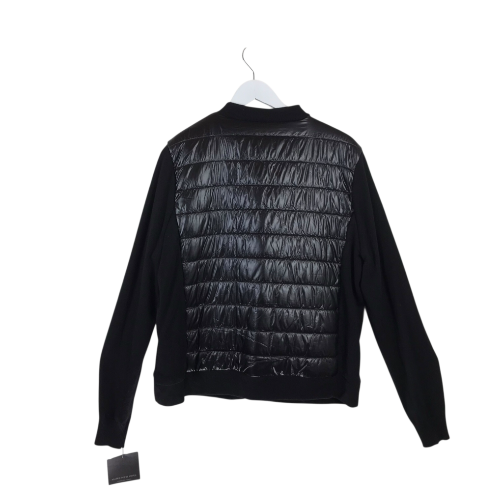 MARC NEW YORK NWT$99 QUILTED ZIP JACKET BLACK XLARGE