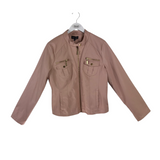 NWT$100 FAUX LEATHER ZIP JACKET BLUSH XLARGE