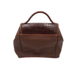 BRIGHTON LEATHER SATCHEL HANDBAG BROWN