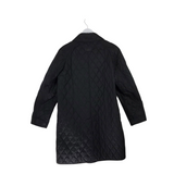 BURBERRY RET$990 TYTHING DIAMOND QUILTED DOUBLE-BREASTED LUXE COAT BLAC MEDIUM