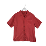TOMMY BAHAMA SHORT SLEEVE MEN SHIRT RUST LARGE