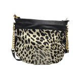 CAVALCANTI COWHIDE TOTE HANDBAG BROWN BLACK