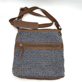 THE SAK CROCHET CROSSBODY HANDBAG BROWN BLUE
