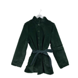 ETCETERA FAUX FUR REVERSIBLE DESIGNER COAT GREEN MEDIUM