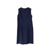 LAFAYETTE 148 SLEEVELESS DESIGNER DRESS NAVY 12