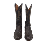 LEATHER WESTERN MEN BOOTS BROWN 7.5D