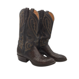 LEATHER WESTERN MEN BOOTS BROWN 7.5D