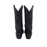 JUSTIN WESTERN ROUND TOE MEN BOOTS BLACK 8D