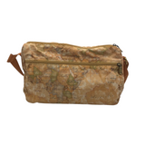 ALVIERO MARTINI MAP CROSSBODY HANDBAG BROWN GREEN
