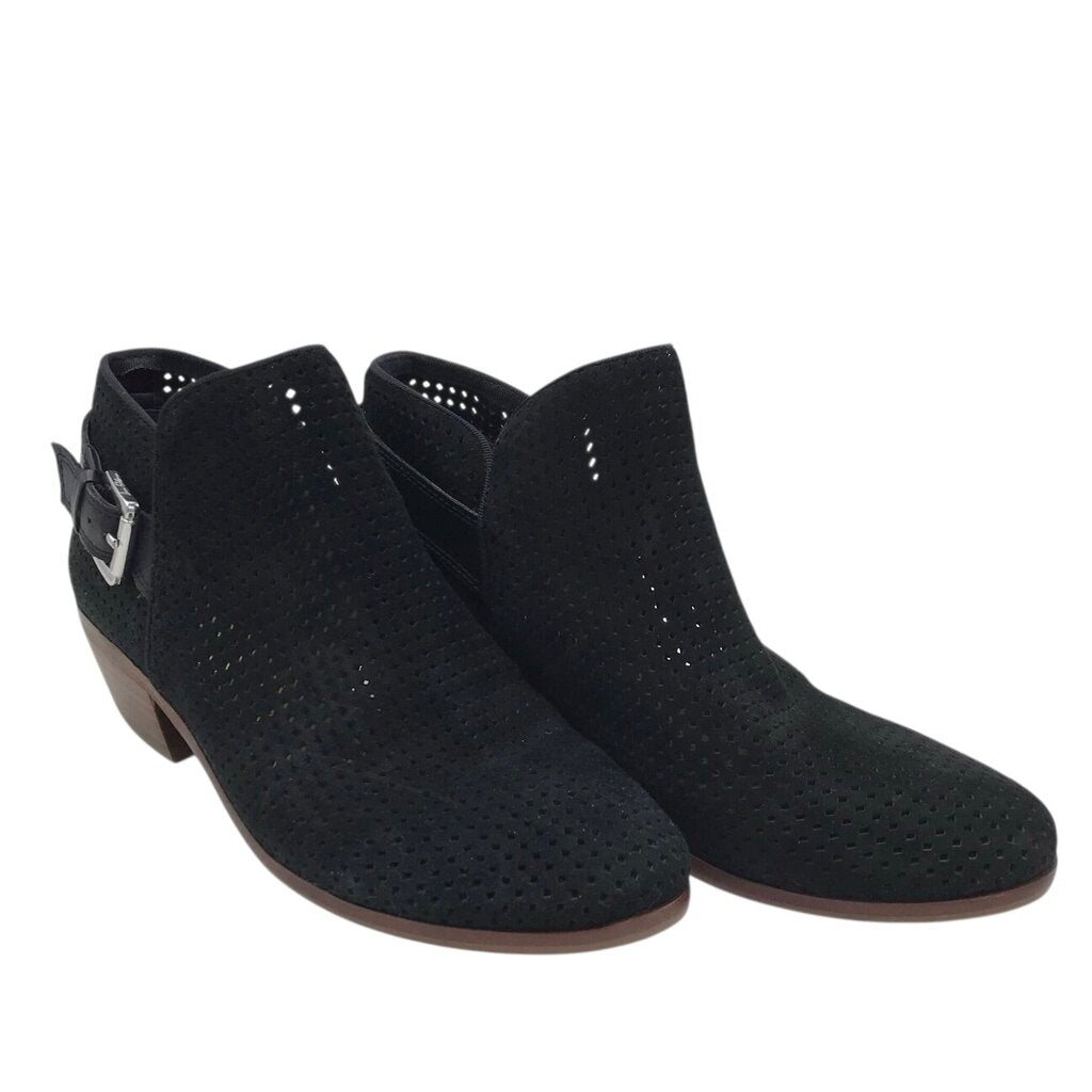 SAM EDELMAN PERFORATED BOOTIES BOOTS BLACK 6