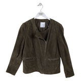 MNG PIGSKIN MOTO ZIP JACKET BROWN LARGE