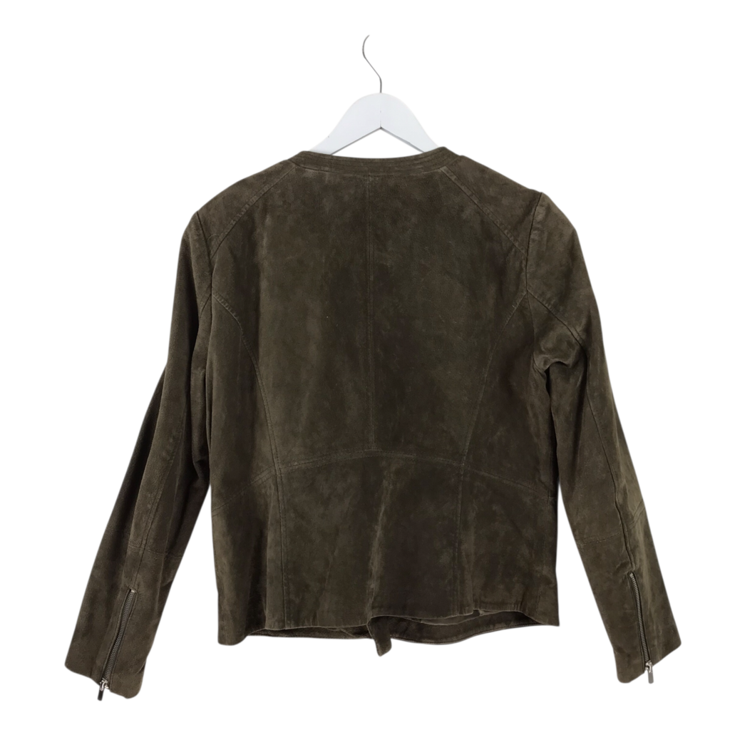 MNG PIGSKIN MOTO ZIP JACKET BROWN LARGE