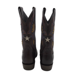 ARIAT WESTERN SQUARE TOE BOOTS BROWN BLUE 8.5B