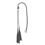 KENDRA SCOTT LARIAT TASSEL NECKLACE SILVERTONE