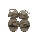 AMALFI BLOCK HEEL SANDAL SHOES GOLD 7N