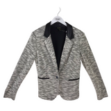 CARTISE LONG SLEEVE BLAZER BLACK WHITE 10