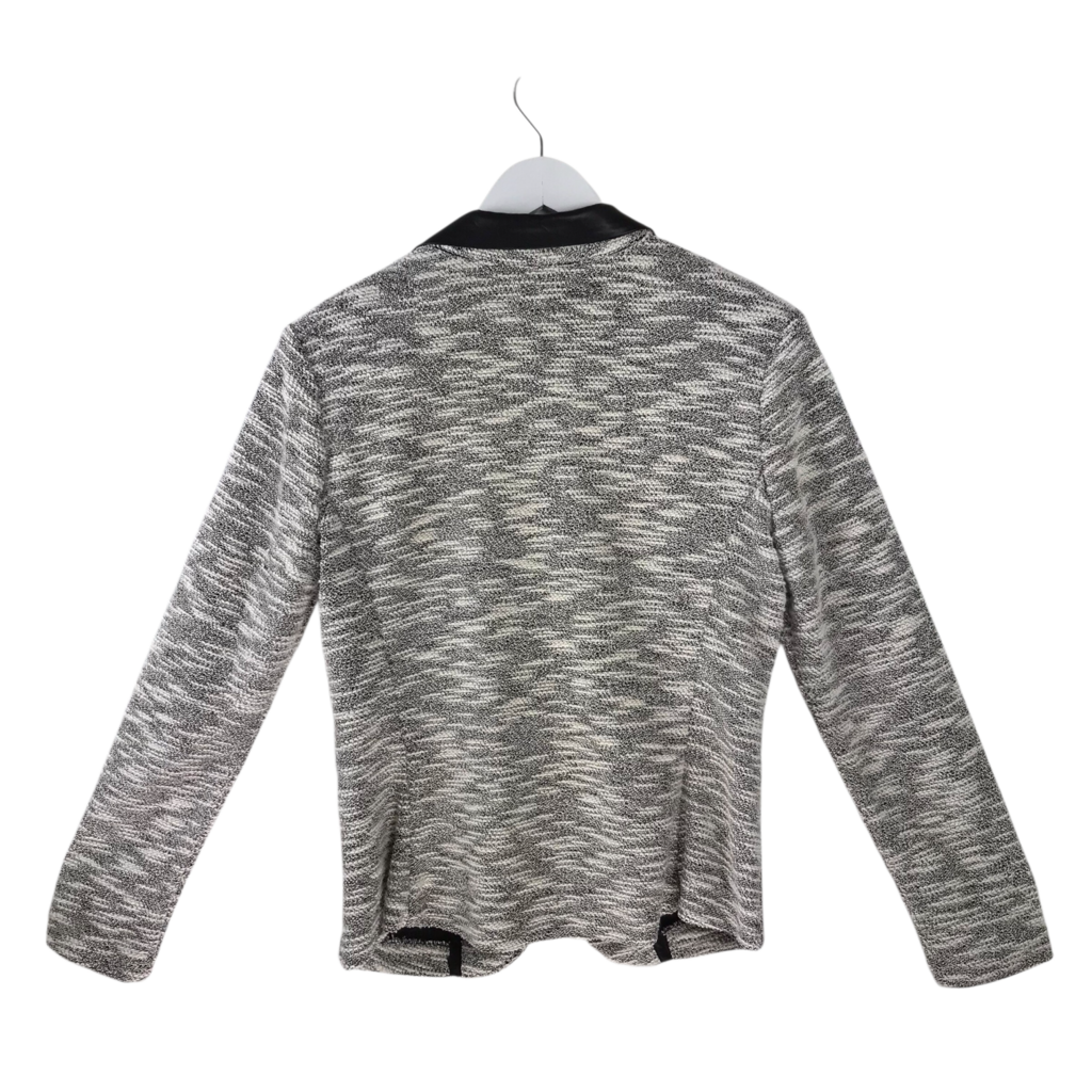 CARTISE LONG SLEEVE BLAZER BLACK WHITE 10