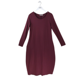 BRYN WALKER LONG SLEEVE DRESS MAROON MEDIUM