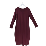 BRYN WALKER LONG SLEEVE DRESS MAROON MEDIUM