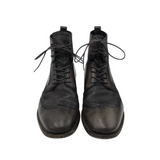 JOHN VARVATOS LACE UP WINGTIP BOOT MEN SHOE BLACK BROWN 11