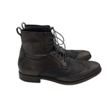 JOHN VARVATOS LACE UP WINGTIP BOOT MEN SHOE BLACK BROWN 11