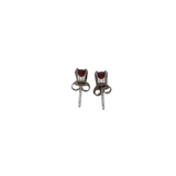 JAMES AVERY RET$150 GARNET STUDS EARRINGS RED SILVER