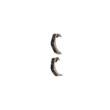 .925 HALF HOOP EARRINGS BROWN BLACK