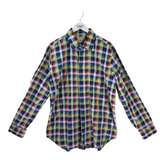 HAGEN PLAID LONG SLEEVE MEN SHIRT YELLOW NAVY XL