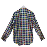 HAGEN PLAID LONG SLEEVE MEN SHIRT YELLOW NAVY XL