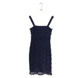TRINA TURK EMBROIDERED SLEEVELESS DESIGNER DRESS NAVY 4