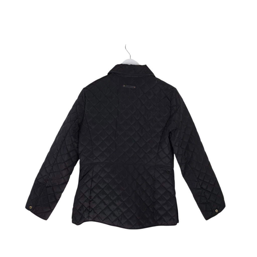 LAUREN RALPH LAUREN RET$180 QUILTED SNAP DESIGNER JACKET BLACK MEDIUM