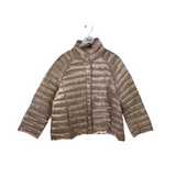 QUILTED SNAP DESIGNER JACKET CHAMPAGNE MEDIUM