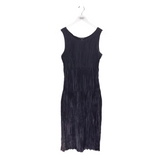EILEEN FISHER SLEEVELESS MAXI DESIGNER DRESS NAVY SMALL