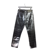 AGOLDE NWT$325 METALLIC STRAIGHT DESIGNER JEANS SILVER 27