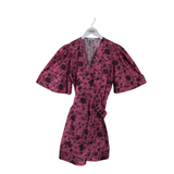 GANNI WRAP MINI DESIGNER DRESS PINK SMALL