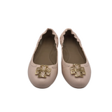 TORY BURCH LEATHER BALLET FLAT SHOES BLUSH 10.5M