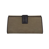 GUCCI VINTAGE LEATHER/CANVAS LUXE WALLET BEIGE/BROWN