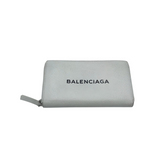 BALENCIAGA CONTINENTAL ZIP-AROUND LUXE WALLET WHITE