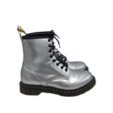 DR MARTENS LACE UP BOOTIES BOOTS SILVER 9